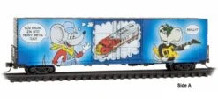 Micro-Trains N 10200843 60' Box Car With Excess Height, Double Plug Doors, And Rivet Sides, Micro-Mouse Father's Day 2023
