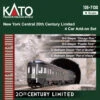 Kato N 1067130 20th Century Limited Add-On Passenger Car Set, New York Central (4)