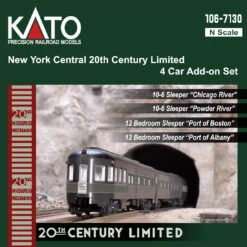 Kato N 1067130 20th Century Limited Add-On Passenger Car Set, New York Central (4)