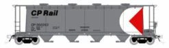 Rapido HO 127028 MIL 3800 Cu. Ft. Covered Hoppers, CP Rail (Silver Repaint) (6)