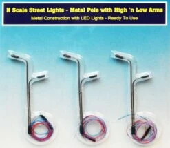 Rock Island Hobby N 013103 Double Pole Street Lights With Two High-Lo Arms (3)