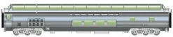 Walthers Proto HO 920-14501 85' Budd Big Dome Bar-Lounge-Dormitory Car With Lights, Santa Fe #60