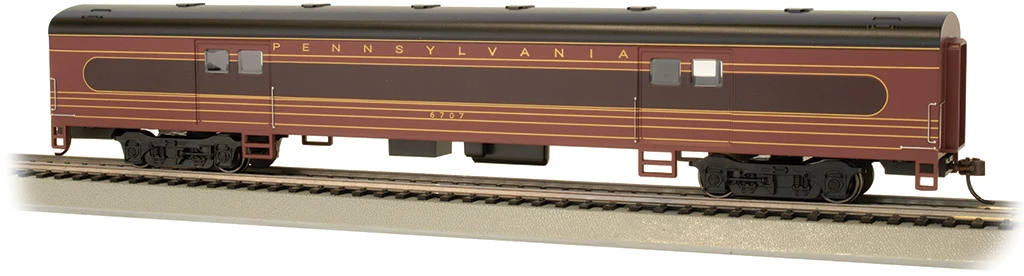 Bachmann HO 14406 72' Smooth Side Baggage Car, Pennsylvania Railroad #6707 1 Bachmann HO 14406 72' Smooth Side Baggage Car, Pennsylvania Railroad #6707