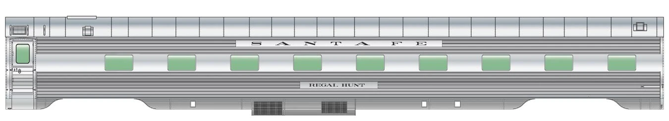 Walthers Proto HO 920-16253 85' Pullman-Standard 4-4-2 Sleeper Car With Lights, Santa Fe "Regal Lark" 1 Walthers Proto HO 920-16253 85' Pullman-Standard 4-4-2 Sleeper Car With Lights, Santa Fe "Regal Lark"