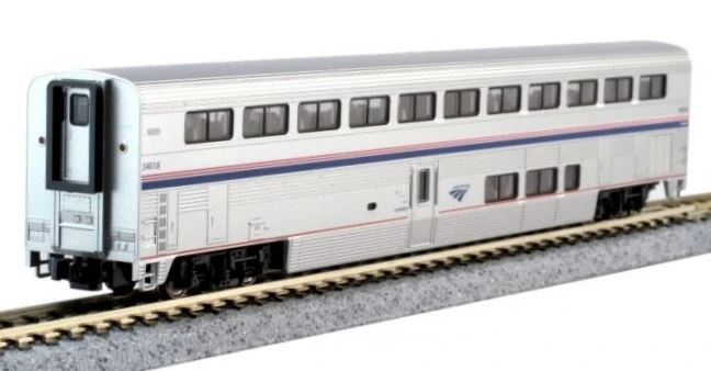 Kato N 1560981-1 Superliner I Coach With Lighting, Amtrak (Phase VI) #34026 1 Kato N 1560981-1 Superliner I Coach With Lighting, Amtrak (Phase VI) #34026