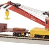 Bachmann Silver Series HO 16104 250-Ton Crane Derrick With Boom Tender, Canadian National #50018