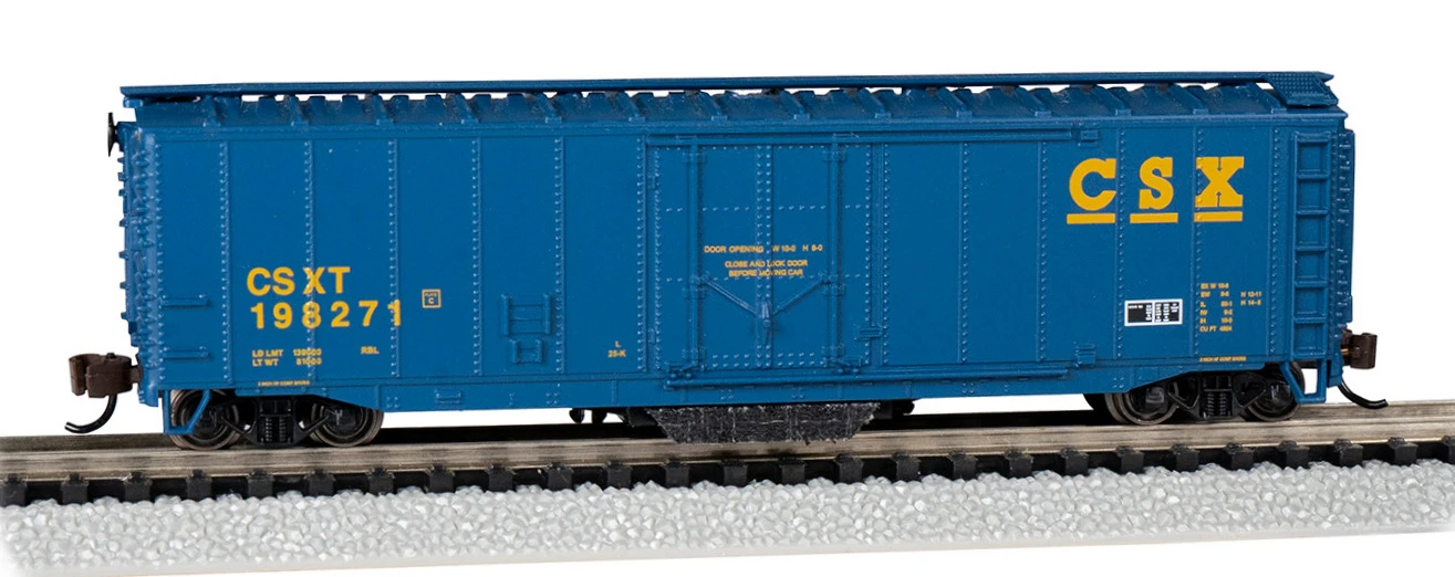 Bachmann N 16370 50' Track Cleaning Plug Door Box Car, CSX #198271 1 Bachmann N 16370 50' Track Cleaning Plug Door Box Car, CSX #198271