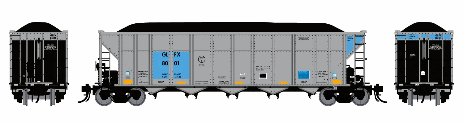 Rapido HO 169011 AutoFlood III RD Coal Hoppers, GLFX #3 (6) 1 Rapido HO 169011 AutoFlood III RD Coal Hoppers, GLFX #3 (6)