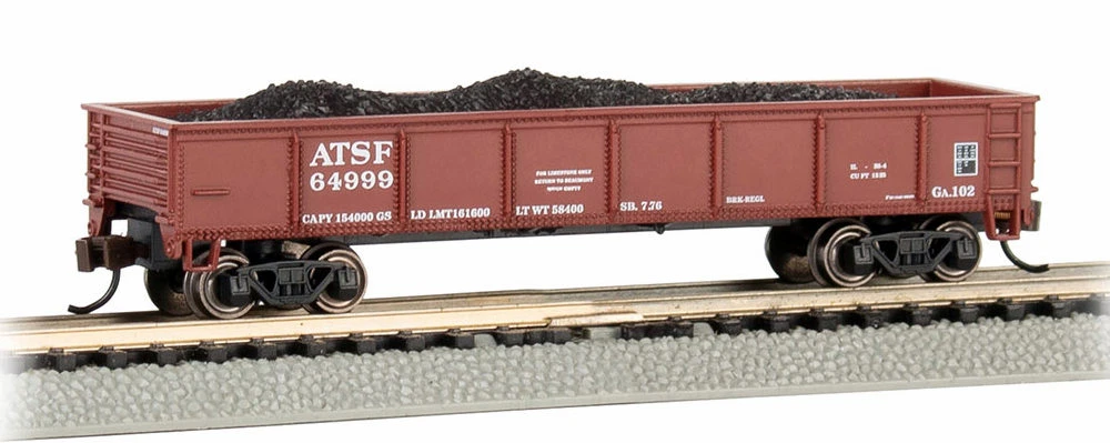 Bachmann N 17251 40' Gondola, Atchison Topeka And Santa Fe #64999 1 Bachmann N 17251 40' Gondola, Atchison Topeka And Santa Fe #64999