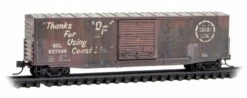 Micro-Trains N 18044320 Weathered 50' Standard Box Car With No Roofwalk And Short Ladders, Seaboard Coast Line (ex-ACL)