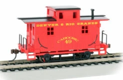 Bachmann Silver Series HO 18407 Bobber Caboose, Denver And Rio Grande #49