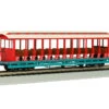 Bachmann HO 19345 Jackson Sharp Open Sided Excursion Car, Amusement Park (Cream/Red)
