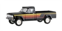 Brekina HO 19811 1968 Jeep Gladiator B Pickup Truck, Black/Orange/Red