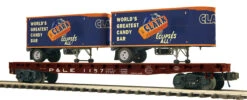 MTH Premier O 20-95509 Flat Car With PUP Trailers, Pittsburgh And Lake Erie