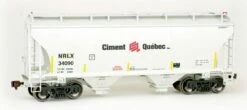 American Limited HO 2028 Trinity 3281 2-Bay Covered Hopper, Ciment Quebec (NRLX) #34165