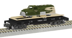 Lionel S 2219210 American Flyer Ramp Flat Car, T-Rex Oil #221921