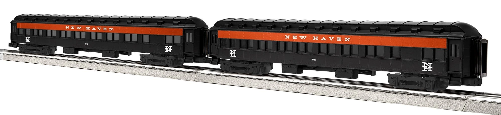 Lionel O 2227150 18'' Passenger Car Set #3, New Haven 1 Lionel O 2227150 18'' Passenger Car Set #3, New Haven