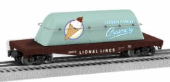Lionel O 2328070 Flat Car With Milk Trailer, Lionelville Milk