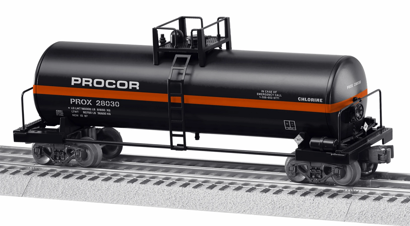 Lionel O 2343051 Unibody Tank Car, Procor #28030 1 Lionel O 2343051 Unibody Tank Car, Procor #28030