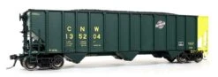 Tangent Scale Models HO 24061-11 PS4000 100-Ton Triple Coal Hopper, Chicago And North Western #135271
