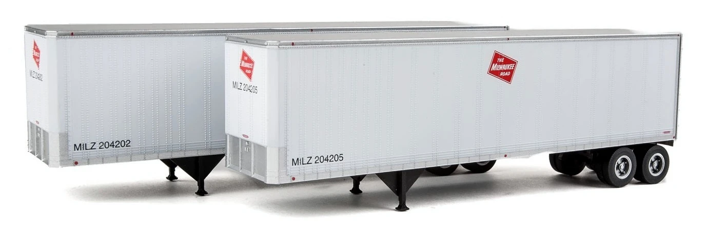 Walthers SceneMaster HO 949-2513 40' Trailmobile Trailers, Milwaukee Road (2) 1 Walthers SceneMaster HO 949-2513 40' Trailmobile Trailers, Milwaukee Road (2)