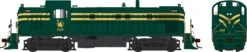 Bowser HO 25420 RS-3 Hammerhead Locomotive With Ditch Lights, Jersey Central (Green Stripe, Phase 2) #1554