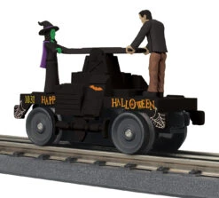 MTH RailKing O 30-5242 Operating Handcar, Halloween (Black)