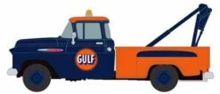 Classic Metal Works HO 30639 1957 Chevy Pickup Stepside Tow Truck, Gulf