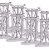 MTH RealTrax O 40-1147 8-Piece Elevated Subway Trestle Set For Lionel Fastrack