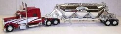 Trucks N Stuff HO 400721 (Spec022) Peterbilt 389 Tractor With Pneumatic Semi Trailer, First Class Service