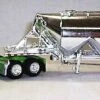 Trucks N Stuff HO 400722 (Spec019) Peterbilt 389 Tractor With Pneumatic Semi Trailer, Lime/Black/Silver
