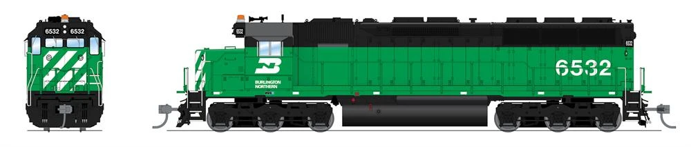 Broadway Limited Imports HO 4284 EMD SD45, Burlington Northern #6532 1 Broadway Limited Imports HO 4284 EMD SD45, Burlington Northern #6532