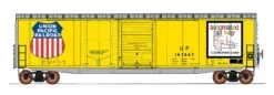 Intermountain HO 45636-03 PS-1 50' Double Door Box Car With New Cushion Underframe, Union Pacific #167863