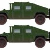 Micro-Trains N 49944002 Weathered Olive Drab Humvee Vehicles (2-Pack)