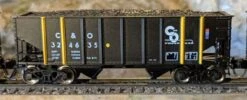 Bluford Shops N 65228 8-Panel 2-Bay Hopper, Chesapeake And Ohio #324748