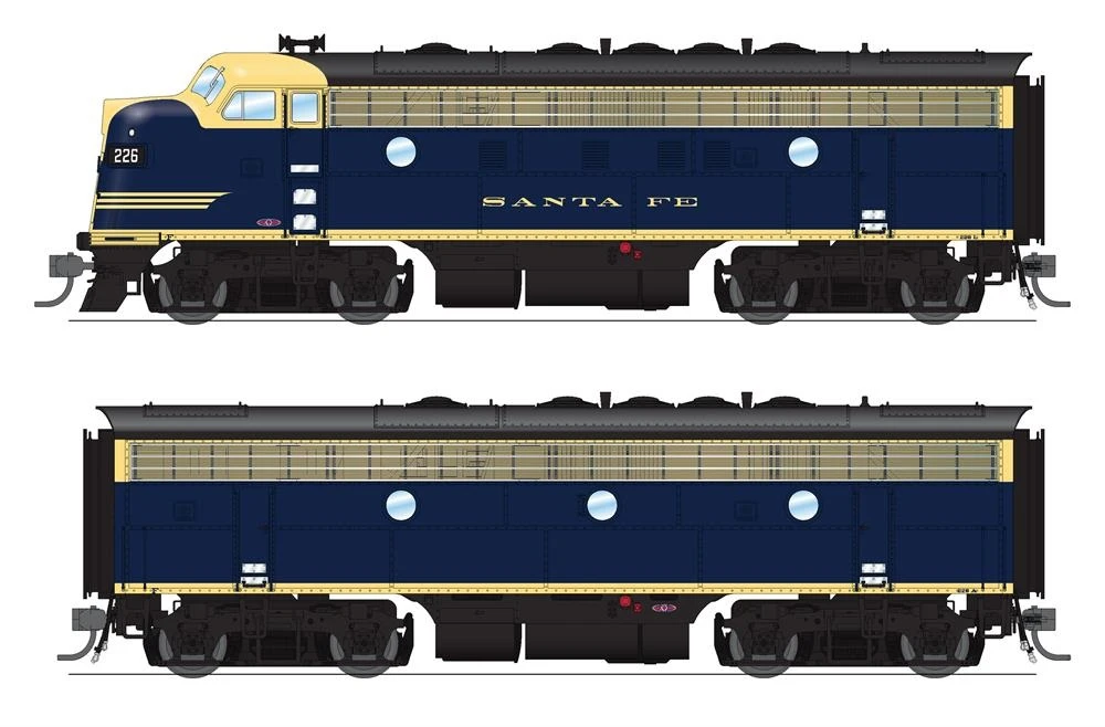 Broadway Limited Imports HO 6674 EMD F7 A/B Set, Atchison Topeka And Santa Fe #226L/226A 1 Broadway Limited Imports HO 6674 EMD F7 A/B Set, Atchison Topeka And Santa Fe #226L/226A