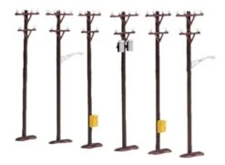 Atlas O 66914 Telephone Pole Set (6)