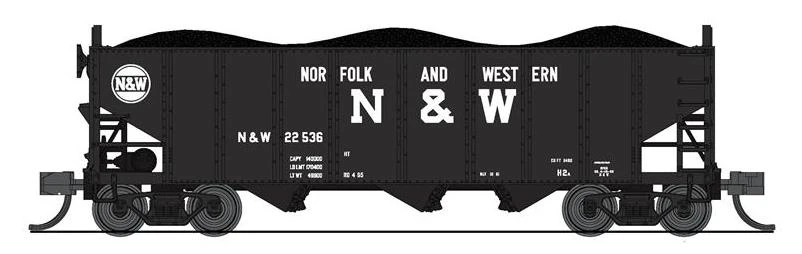 Broadway Limited Imports N 7144 N&W H2a Hoppers, Norfolk And Western (1960s Logo) (2-Pack A) 1 Broadway Limited Imports N 7144 N&W H2a Hoppers, Norfolk And Western (1960s Logo) (2-Pack A)