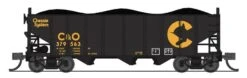 Broadway Limited Imports N 7154 3-Bay Hoppers, Chessie System (C&O) (2-Pack A)