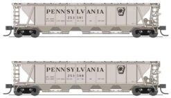 Broadway Limited Imports N 7252 H32 Covered Hoppers, Pennsylvania Railroad (Gray) (2-Pack A)