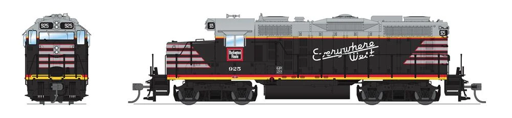 Broadway Limited Imports HO 7474 EMD GP20, Chicago Burlington And Quincy #925 (Fantasy Paint Scheme) 1 Broadway Limited Imports HO 7474 EMD GP20, Chicago Burlington And Quincy #925 (Fantasy Paint Scheme)