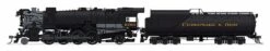 Broadway Limited Imports HO 7593 K-2 Mikado With 16-VC Tender, Chesapeake And Ohio #1196