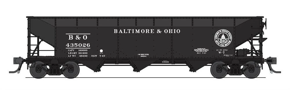 Broadway Limited Imports HO 8105 AAR 70-Ton Triple Hopper, Baltimore And Ohio (W-7) #435125 1 Broadway Limited Imports HO 8105 AAR 70-Ton Triple Hopper, Baltimore And Ohio (W-7) #435125