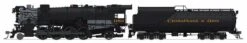 Broadway Limited Imports HO 8183 Stealth Series K-2 Mikado With 16-VC Tender, Chesapeake And Ohio #1168
