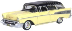 Oxford Diecast HO 87CN57007 Chevrolet Nomad, Colonial Cream/Onyx Black