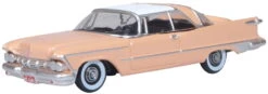 Oxford Diecast HO 87IC59001 Imperial Crown Coupe, Persian Pink/White