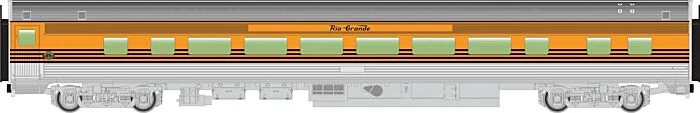Walthers Mainline HO 910-30017 85' Budd Large-Window Coach, Denver And Rio Grande Western 1 Walthers Mainline HO 910-30017 85' Budd Large-Window Coach, Denver And Rio Grande Western