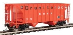 Walthers Mainline HO 910-56610 34' 100-Ton 2-Bay Hopper, Granite Rock #1838