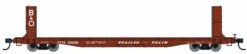 Walthers Mainline HO 910-5814 60' Bulkhead Flat Car, Trailer Train (B&O) #92230