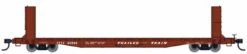 Walthers Mainline HO 910-5820 60' Bulkhead Flat Car, Trailer Train (Brown) #90593
